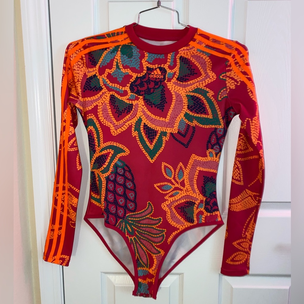 farm rio x adidas bodysuit